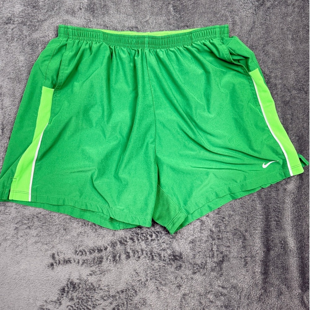 Nike Dri-FIT Running Shorts‎ XL Neon Green Activewear Athletic Women's